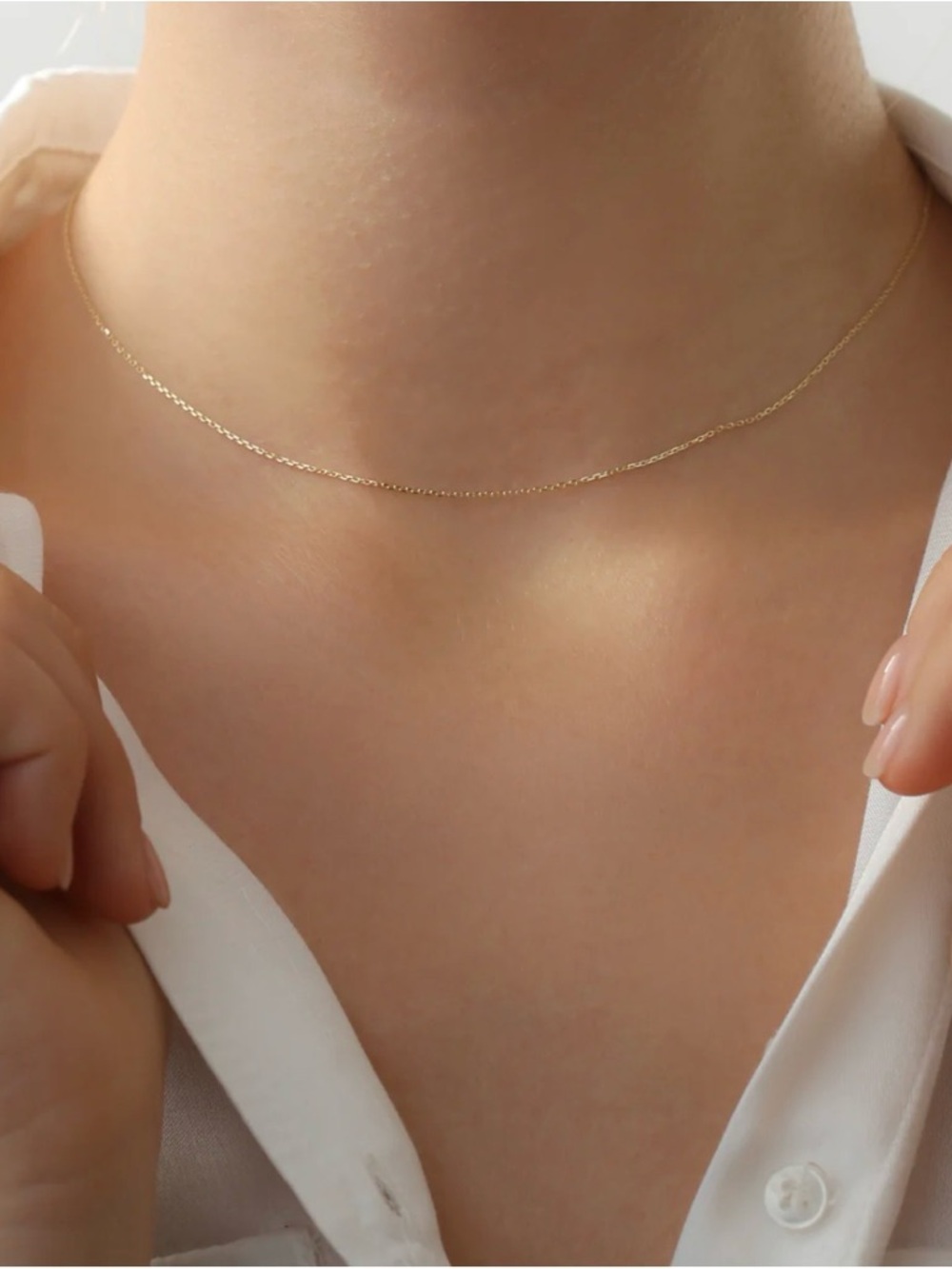 Sarah Elise Dainty Cable Chain Necklace, Jane